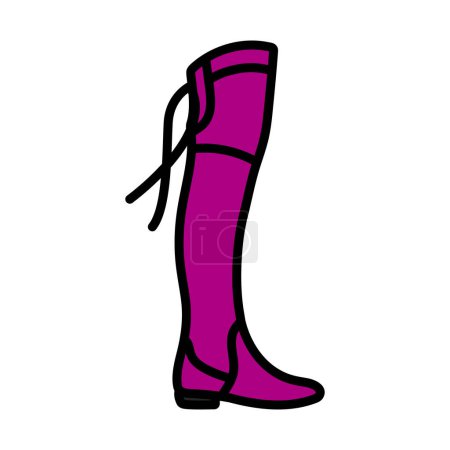 Ilustración de Hessian Boots Icon. Esquema audaz editable con diseño de relleno de color. Ilustración vectorial. - Imagen libre de derechos