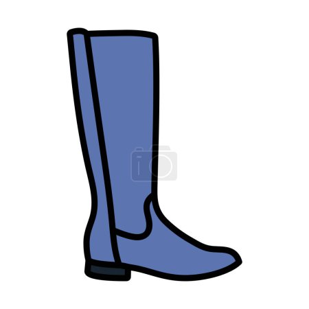 Autumn Woman Boot Icon. Editierbare kühne Umrisse mit Farbfülldesign. Vektorillustration.