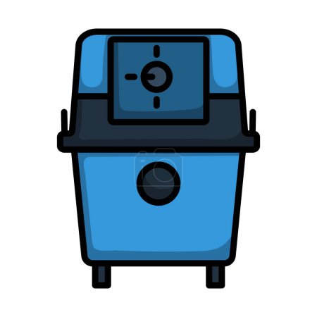 Icon Of Vacuum Cleaner. Editable Bold Outline With Color Fill Design. Vector Illustration.