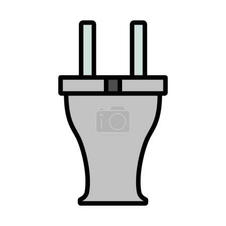 Electrical Plug Icon. Editable Bold Outline With Color Fill Design. Vector Illustration.