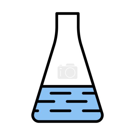 Medical Flask Icon. Editable Bold Outline With Color Fill Design. Vector Illustration.