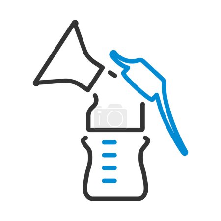 Breast Pump Icon. Editable Bold Outline With Color Fill Design. Vector Illustration.