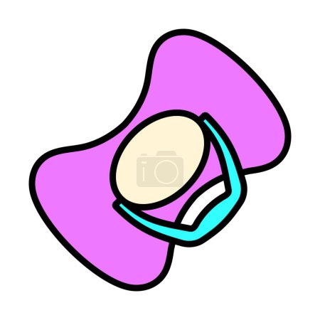 Illustration for Baby Soother Icon. Editable Bold Outline With Color Fill Design. Vector Illustration. - Royalty Free Image