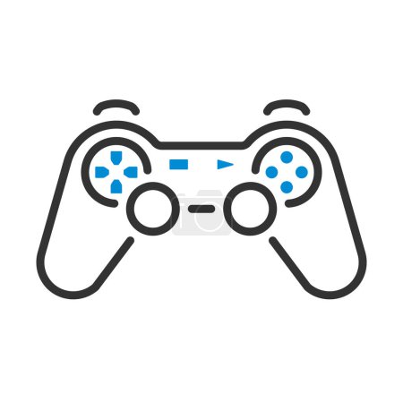 Gamepad Icon. Editable Bold Outline With Color Fill Design. Vector Illustration.