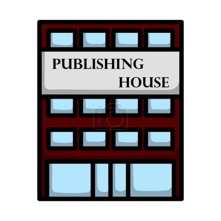 Publishing House Icon. Editable Bold Outline With Color Fill Design. Vector Illustration.
