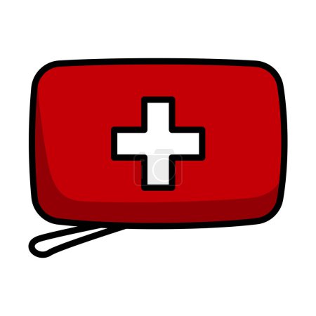 Illustration for Alpinist First Aid Kit Icon. Editable Bold Outline With Color Fill Design. Vector Illustration. - Royalty Free Image
