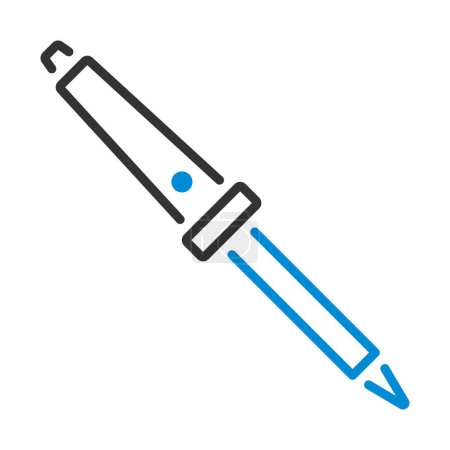 Soldering Iron Icon. Editable Bold Outline With Color Fill Design. Vector Illustration.