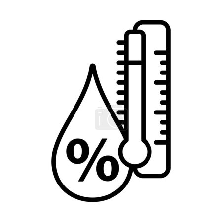 Humidity Icon. Bold outline design with editable stroke width. Vector Illustration.