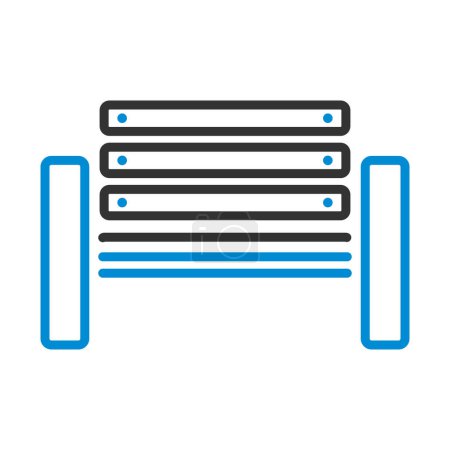 Tennis Player Bench Icon. Bold outline design with editable stroke width. Vector Illustration.