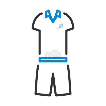 Illustration for Tennis Man Uniform Icon. Bold outline design with editable stroke width. Vector Illustration. - Royalty Free Image
