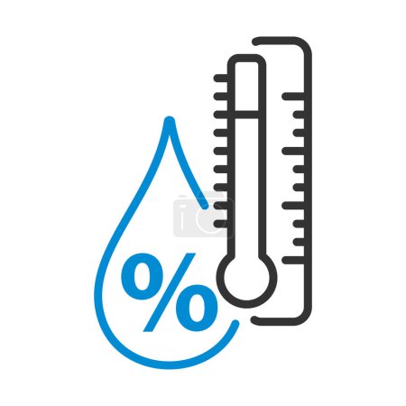 Humidity Icon. Editable Bold Outline With Color Fill Design. Vector Illustration.