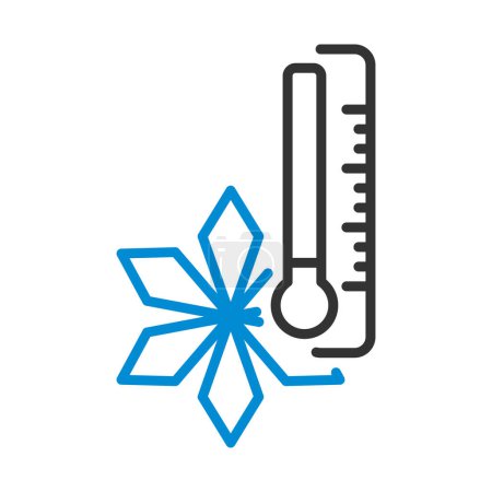 Winter Cold Icon. Editable Bold Outline With Color Fill Design. Vector Illustration.