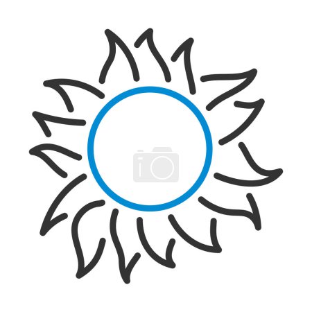 Sun Icon. Editable Bold Outline With Color Fill Design. Vector Illustration.