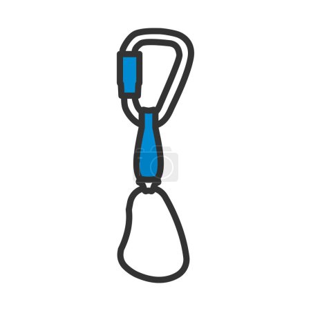 Alpinist Quickdraw Icon. Editable Bold Outline With Color Fill Design. Vector Illustration.