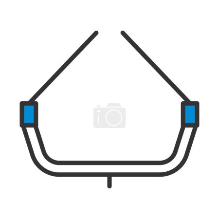 Illustration for Alpinist Seat Icon. Editable Bold Outline With Color Fill Design. Vector Illustration. - Royalty Free Image