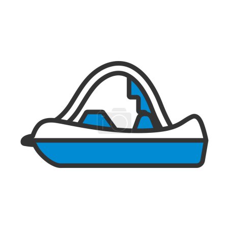 Illustration for Catamaran Icon. Editable Bold Outline With Color Fill Design. Vector Illustration. - Royalty Free Image