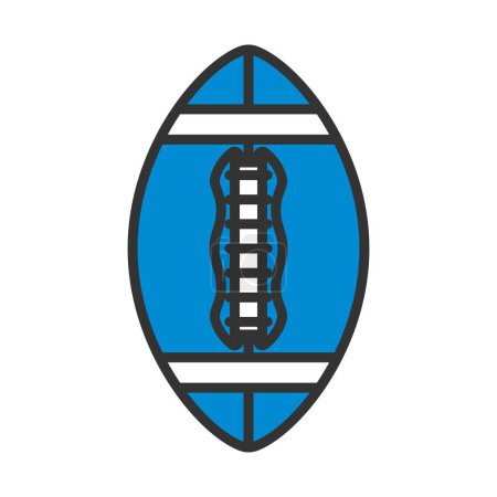 American Football Icon. Bold outline design with editable stroke width. Vector Illustration.