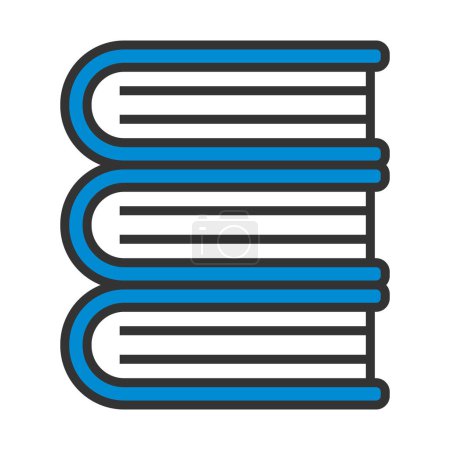 Open Book With Bookmark Icon. Editable Bold Outline With Color Fill Design. Vector Illustration.