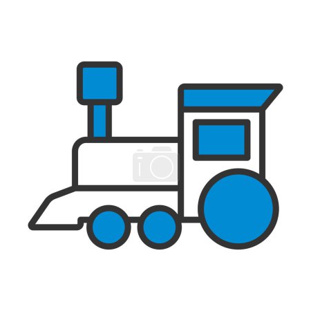 Train Toy Icon. Editable Bold Outline With Color Fill Design. Vector Illustration.