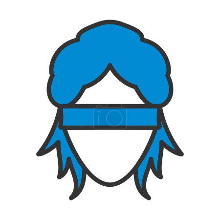 Femida Head Icon. Editable Bold Outline With Color Fill Design. Vector Illustration.