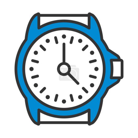 Icon Of Watches. Editable Bold Outline With Color Fill Design. Vector Illustration.