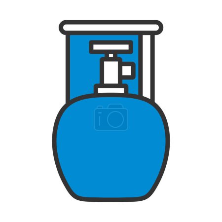 Icon Of Camping Gas Container. Editable Bold Outline With Color Fill Design. Vector Illustration.