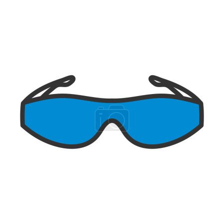 Icono de gafas de sol de poker. Esquema audaz editable con diseño de relleno de color. Ilustración vectorial.