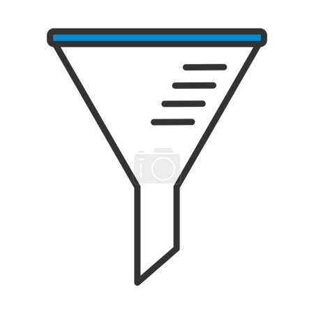 Icon Of Chemistry Filler Cone. Editable Bold Outline With Color Fill Design. Vector Illustration.