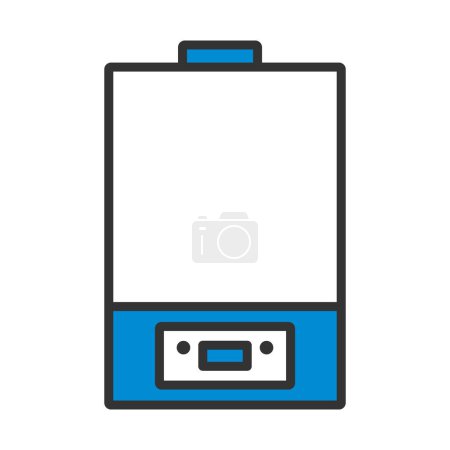 Gas Boiler Icon. Editable Bold Outline With Color Fill Design. Vector Illustration.