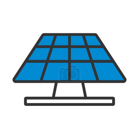Solar Energy Panel Ikone. Editierbare kühne Umrisse mit Farbfülldesign. Vektorillustration.