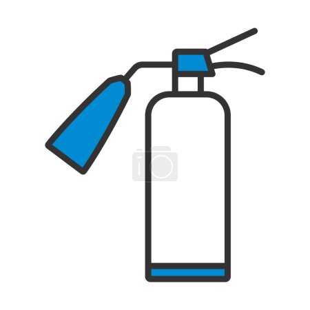 Icono del extintor de incendios. Esquema audaz editable con diseño de relleno de color. Ilustración vectorial.
