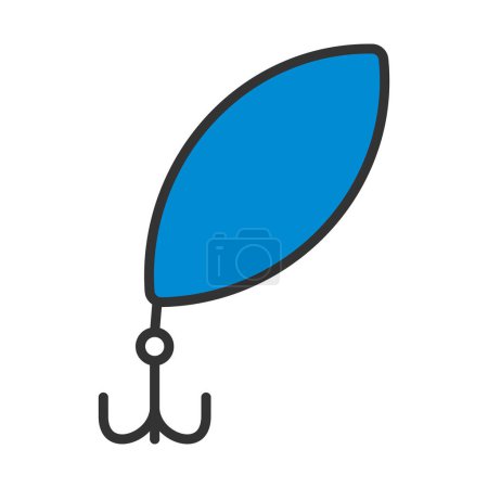 Illustration for Fishing Spoon Icon. Editable Bold Outline With Color Fill Design. Vector Illustration. - Royalty Free Image