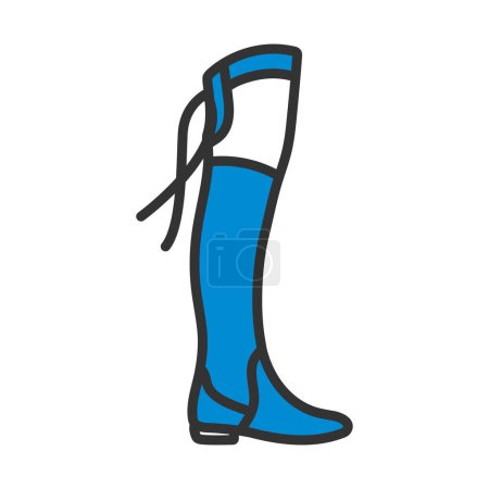 Ilustración de Hessian Boots Icon. Esquema audaz editable con diseño de relleno de color. Ilustración vectorial. - Imagen libre de derechos