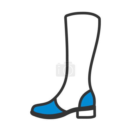 Autumn Woman Boot Icon. Editable Bold Outline With Color Fill Design. Vector Illustration.