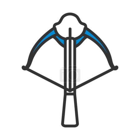 Icon Of Crossbow. Editable Bold Outline With Color Fill Design. Vector Illustration.
