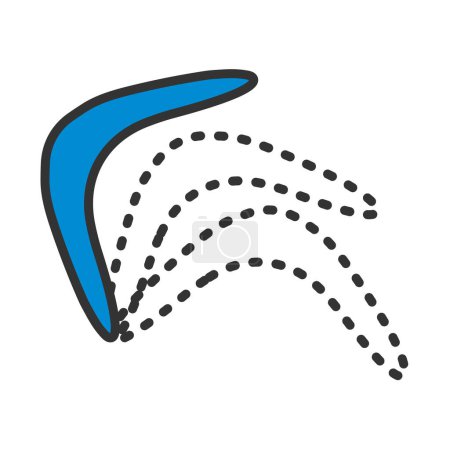 Icon Of Boomerang. Editable Bold Outline With Color Fill Design. Vector Illustration.