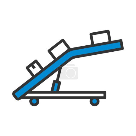 Illustration for Warehouse Transportation System Icon. Editable Bold Outline With Color Fill Design. Vector Illustration. - Royalty Free Image