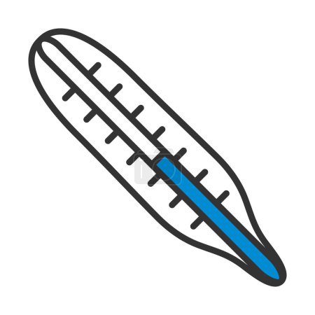 Medical Thermometer Icon. Editable Bold Outline With Color Fill Design. Vector Illustration.