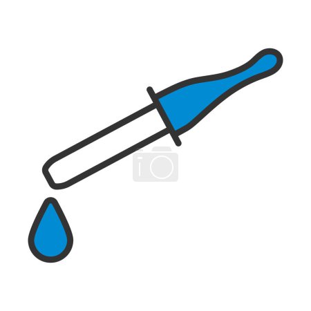 Dropper Icon. Editable Bold Outline With Color Fill Design. Vector Illustration.