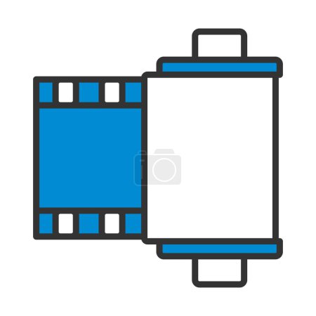 Photo Cartridge Reel Icon. Editable Bold Outline With Color Fill Design. Vector Illustration.