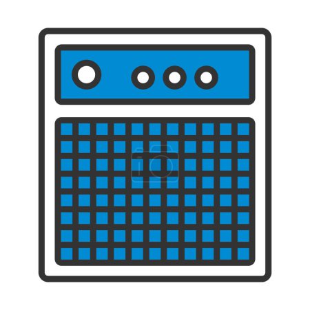 Illustration for Audio Monitor Icon. Editable Bold Outline With Color Fill Design. Vector Illustration. - Royalty Free Image