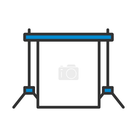 Icon Of Studio Photo Background. Editable Bold Outline With Color Fill Design. Vector Illustration.