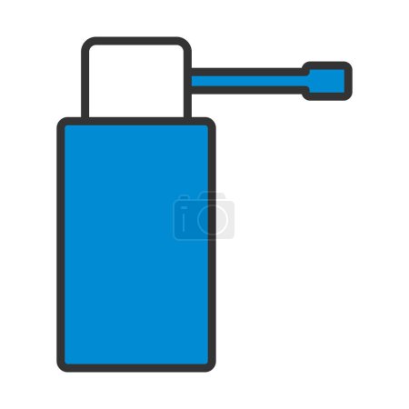 Inhalator Icon. Editable Bold Outline With Color Fill Design. Vector Illustration.
