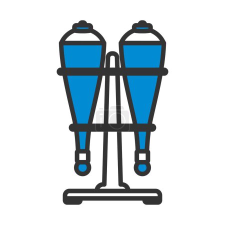 Icon Of Soda Siphon Equipment. Editable Bold Outline With Color Fill Design. Vector Illustration.
