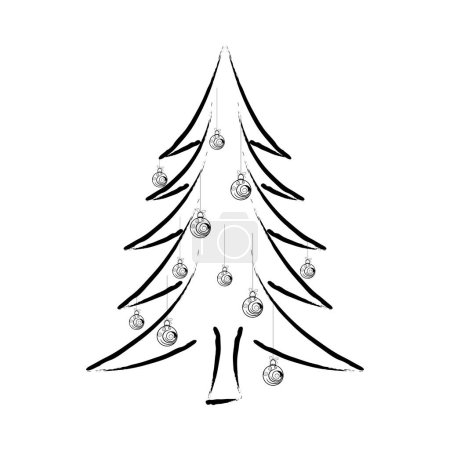 Téléchargez les illustrations : Noël (Nouvel An) élément de sapin. Illustration vectorielle. - en licence libre de droit