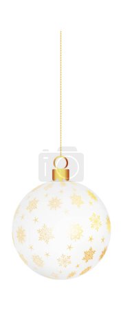 Téléchargez les illustrations : Noël (Nouvel An) élément de boules avec ruban. Illustration vectorielle. - en licence libre de droit