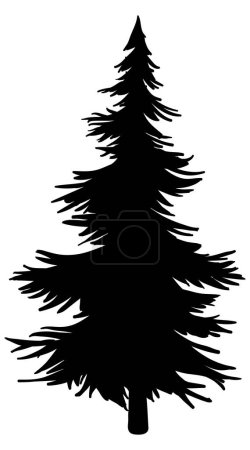 Téléchargez les illustrations : Noël (Nouvel An) élément de silhouette de sapin. Illustration vectorielle. - en licence libre de droit