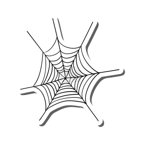Schwarze Spinnennetze zu Halloween mit Schatten. Vektorillustration.