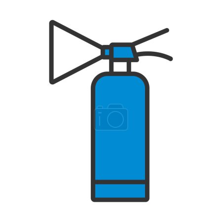 Icono del extintor. Esquema audaz editable con diseño de relleno de color. Ilustración vectorial.