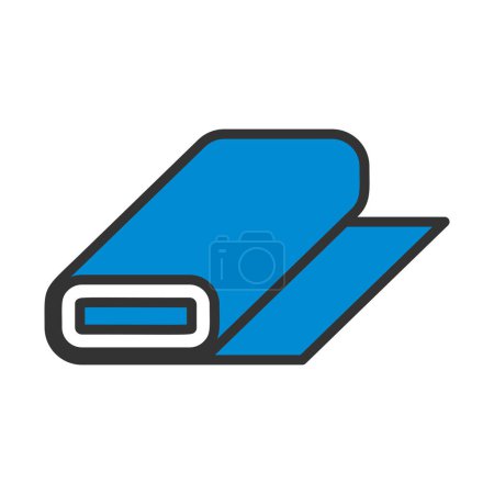 Tailor Cloth Roll Icon. Editable Bold Outline With Color Fill Design. Vector Illustration.